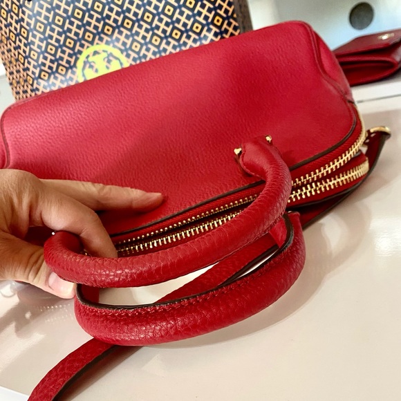 Tory Burch satchel bag/shoulder bag/crossbody bag/red/leather - Picture 7 of 15